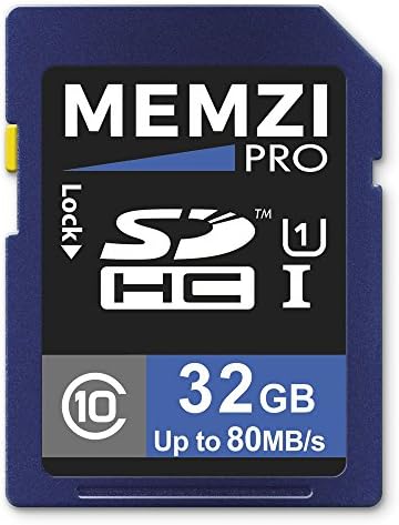 MEMZI 32GB CLASS 10 80MB/S SDHC MEMÓRIA CARTÃO PARA CANON EOS M50, EOS 2000D, EOS 4000D, EOS 200D, EOS M100, EOS 6D Mark II, PowerShot G1 X Mark III câmeras digitais