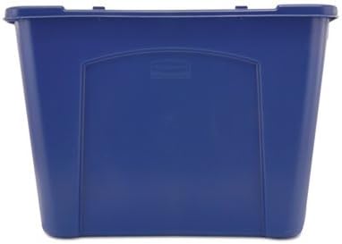 Rubbermaid, 571473, lixeira de empilhamento, retangular, polietileno, 14 gal, azul