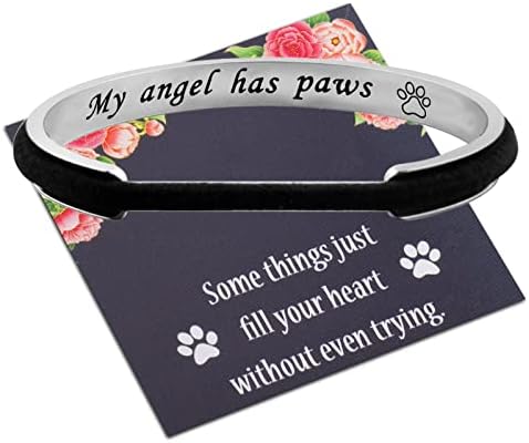 Zuo Bao Pet Memorial Hair Trey Bracelet para amante de cães meu anjo tem patchas pulseira de pata para impressão de jóias perda de pulseira