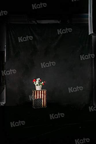 Kate 10ft × 12ft Solid Black Backdrop Retrato Fundo para Studio de Fotografia