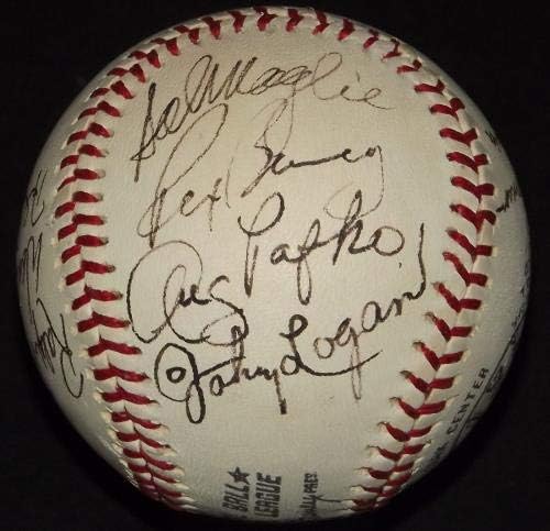 ESPLÊNDIDO! Don Drysdale Eddie Mathews Al Lopez assinou o Auto Baseball JSA AH LOA! - bolas de beisebol autografadas