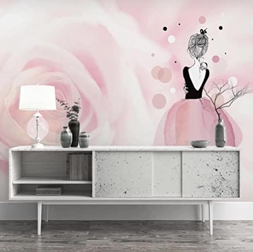 Yosot foto personalizada foto 3d rosa floreira de balé de flor grande papel de parede mural para crianças quarto
