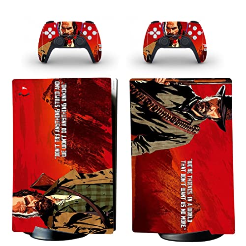 Game Gred Deadf e Redemption PS4 ou PS5 Skin Skinper para PlayStation 4 ou 5 Console e 2 Controllers Decal Vinyl V9271