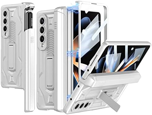Caixa Galaxy Z Fold 4, Caixa de choque do portador de caneta Magnetic S com protetor de tela Kickstand, compatível