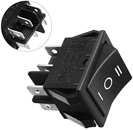 Interruptores industriais Daperci Black AC Wall Switches 250V/16A 125V/20A DPDT ON/ON ON 6 PIN DIMMER SPORCHES SUGHTER ROGHER