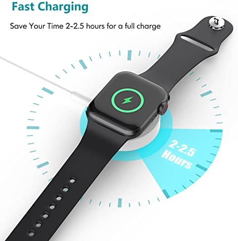 Nevola ???? ????????? Para o Apple Watch Charger 6,6ft/2m, [Apple MFI Certified] Iwatch Charger, carregador de relógio Apple portátil
