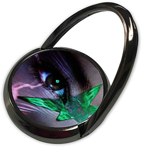 3drose jos fauxtographae- Eye Music - um olho com uma estrela feita de música e luz verde - anel de telefone