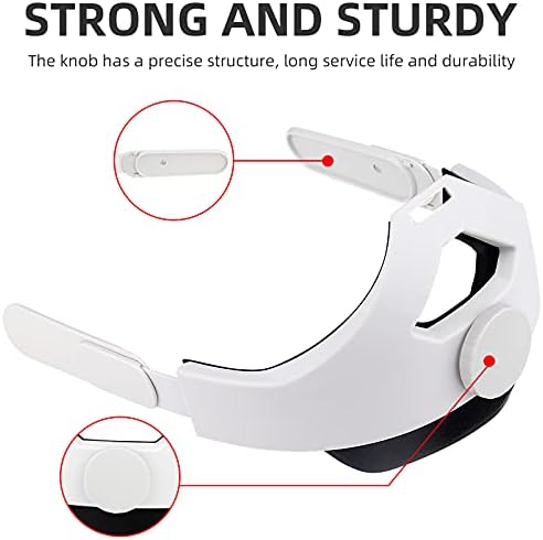 Armadilha de cabeça ajustável para o Oculus Quest 2 com almofada de cabeça, substituição para a cinta de elite, confortável tira de