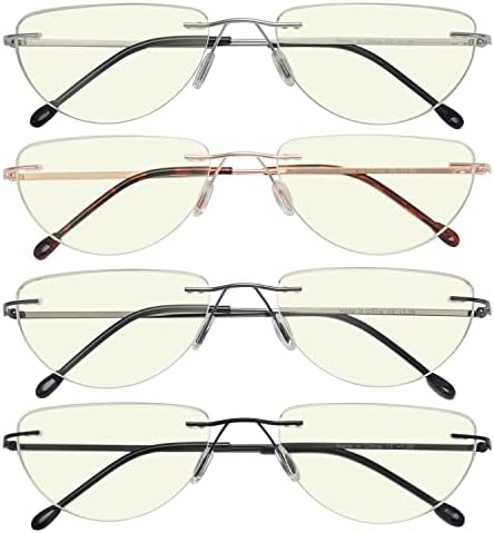 Eyekepper 4-Packless Reading Glasses Light Blocking Mulheres Mulheres Leitores Móia Lua