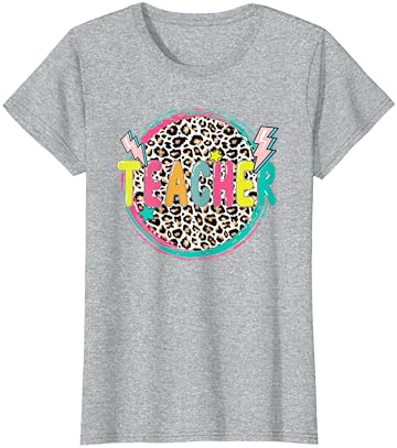 Professor de leopardo engraçado | Feliz primeiro dia de camiseta do professor da escola