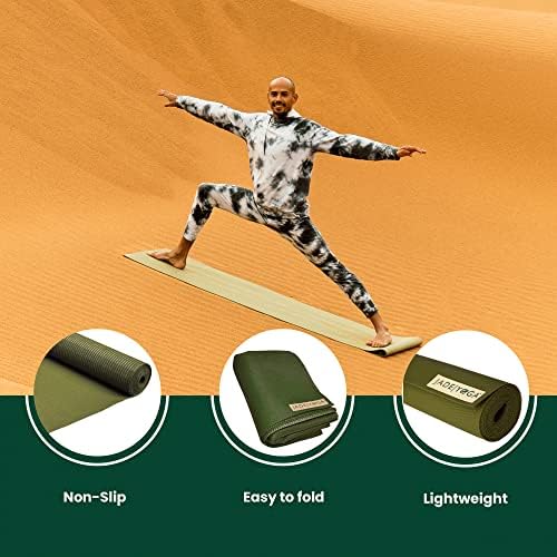 Jadeyoga - Voyager Yoga Mat - Borracha natural e portátil Fitness Exercition Exercício de alongamento tapete para casa
