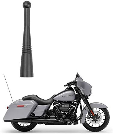 Zhptam 3,4 Antena preta curta se encaixa na Harley Davidson 2000-2023 Radio AM FM Antena Mastro Substituição Perfeita para Motocicleta,