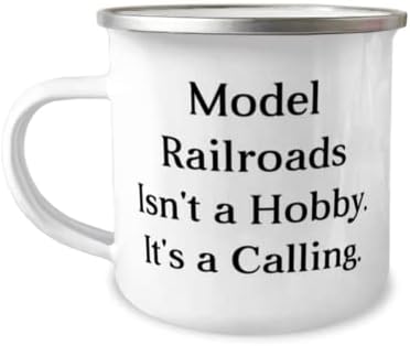 Best Model Railroads Gifts, Railroads modelo não é um hobby. É uma caneca inspiradora de 12 onças para amigos de amigos, trens modelo, conjunto de trem, trens de brinquedos, trens elétricos, Lionel