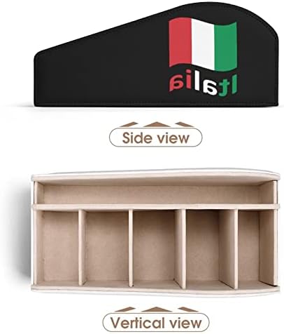 Itália Italia Italian Flag TV Remote Control Holder com 6 Compartamentos Caddy Box Desk Storage Organizador para Cosméticos