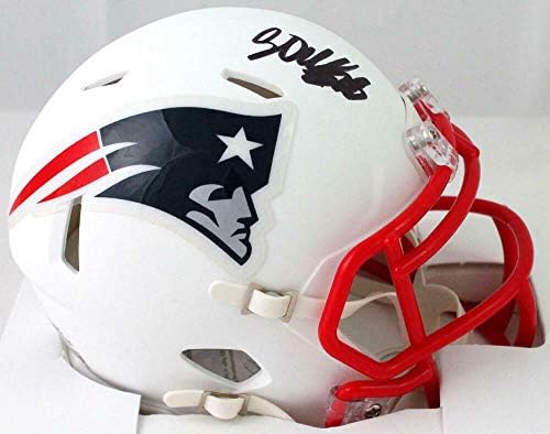 Corey Dillon autografou o New England Patriots plana mini capacete - PSA Auth - Autographed NFL Mini Celmets