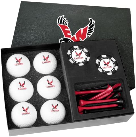 Venture Golf Eastern Washington Eagles Presente com chips de poker preto RD-1