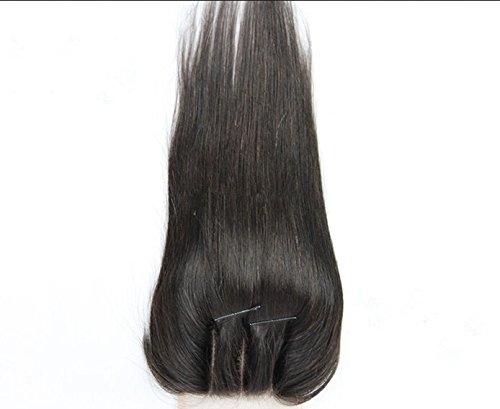 2018 Popular Dajun Hair 8A de 3 vias Fechamento de renda com pacotes de pacote de cabelo virgem peruanos retos OFERECIMENTOS 3BUNDLOS