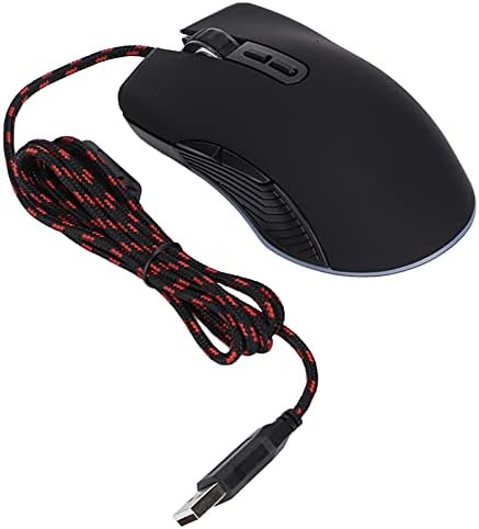 Mouse Dilwe com fio RGB para laptop, confortável mouse de computador de jogo de jogo de 3200dpi mouse usb mouse com desktop, plug and play, ampla compatibilidade