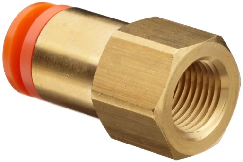 SMC KQ2F07-35A Brass Push-to-Connect Tube Ajuste, adaptador, tubo de 1/4 od x 1/4 fêmea NPT