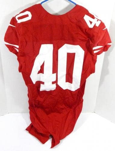 2012 SAN FRANCISCO 49ers 40 Jogo emitido Red Jersey 42 DP35634 - Jerseys usados ​​na NFL não assinada