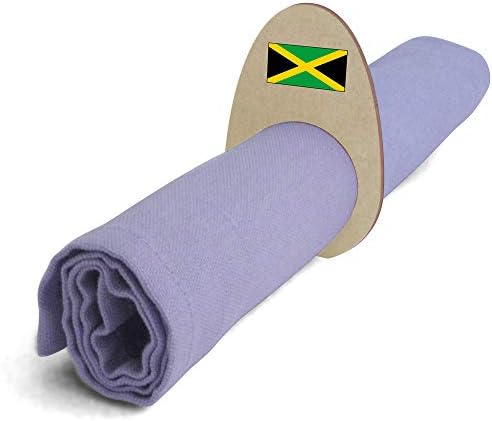 Azeeda 5 x 'Jamaica Flag' Ringos/suportes de guardanapo de madeira