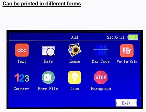 Tela de toque de jato de tinta on -line 5 polegadas Tela de toque automática Máquina de impressão Imprimir logotipo QR Código