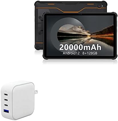 Carregador de ondas de caixa compatível com oukitel tablet rt2 laranja - minicube pd, 100w 3 pd port wall carregador internacional