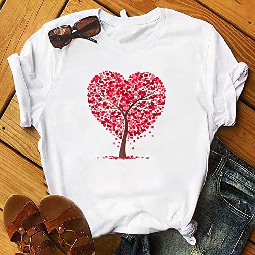 Amo o coração camisa do dia dos namorados dia feminino amante camisetas vday roue woman coração tshirt fashion tees gráficos blusas tops