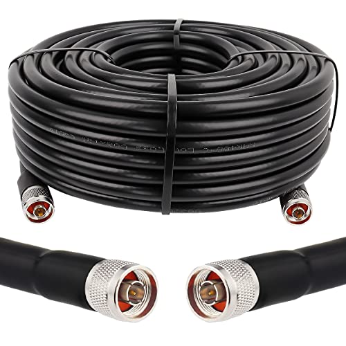 100 pés KMR400 Cabo de extensão coaxial de baixa perda N masculino a n cabos coaxiais do macho para 3g/4g/5g/lte/gps/wifi/rf/presunto/rádio para antena ou aumento de sinal de telefone uso