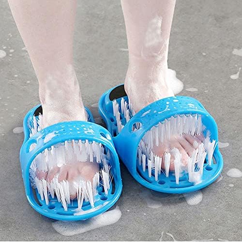 Brush de limpeza de pés geoot, lavador de pé para massagem no chão de chuveiro, chinelo para esfoliar o pé de limpeza