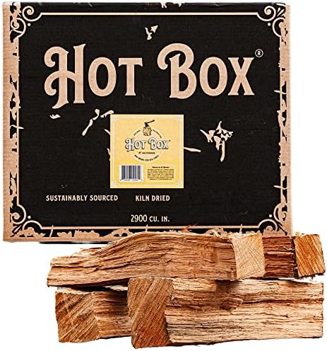 Hot Box Kiln Seco de carvalho de madeira-Tro tortos de corte de 8 polegadas para fornos de pizza e fumantes portáteis a lenha, 1 caixa
