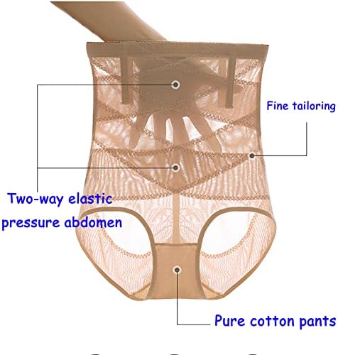 Calça de modelagem de abdominais de compressão cruzada para controle de barriga de mulheres, calcinha de alta cintura Shapewear,