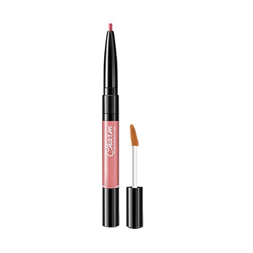 Guenzy Double Liquid Pen Stick Lip Lip Non Cup Lip Lip Gloss Batom 3ml Linha de esmalte Lip Lipsk Cask e Reveal Stain