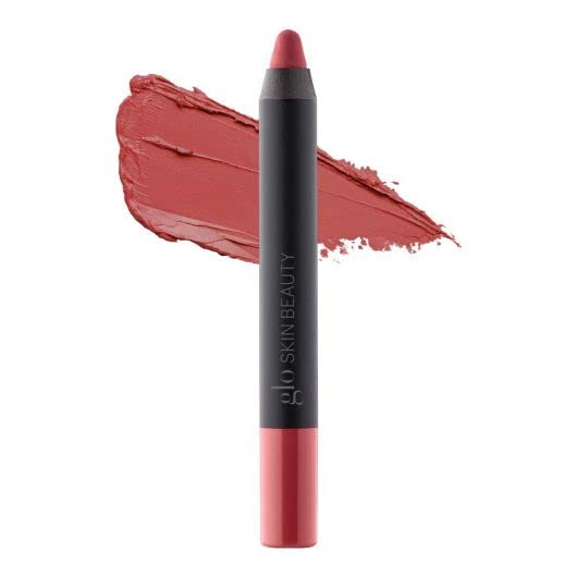 Camurça de beleza de pele GLO Mattte Lip Crayon | Longwear, cor dos lábios foscos com acabamento aveludado,