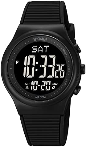 CAKCITY Digital Watch for Women Wautas à prova d'água Stopwatch Sports Sports para homens e mulheres unissex de borracha de borracha de borracha de borracha multifuncional