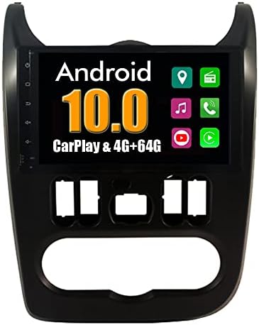 ROVENONE CARRO BLUEO BLUETOOTH UNIDADE DE NAVEIGAÇÃO GPS para Renault Logan I Sandero Lada Largus Dacia Duster 2008-2012 Com tela de toque Android USB MirrorLink WiFi