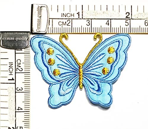 Kleenplus Mini Butterfly Azul Color Beautiful Desenvolvimento Crianças Ferro em Patches Estilo de Moda Motivo Bordado