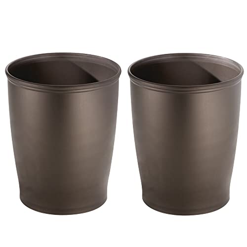 Mdesign pequeno banheiro de plástico lata de lixo - lixo de 1,6 galão pode cesta de resíduos para banheiro - cesta de lixo/lixo