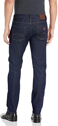 A | X Armani Exchange masculino de tabaco escuro para ponto jeans de perna reta