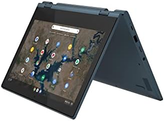 Lenovo Flex 3 2-em 1 Laptop Chromebook, tela sensível ao toque de 11,6 HD, Intel Celeron N4020 CPU, RAM de 4 GB, armazenamento de