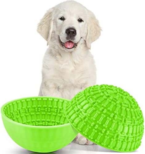 2 PCs Silicone Dog Lick Bowl Pet Interactive Dog Slow Feeder Bowls para saúde oral, impedindo a sufocação de ansiedade que oscilante ou fique