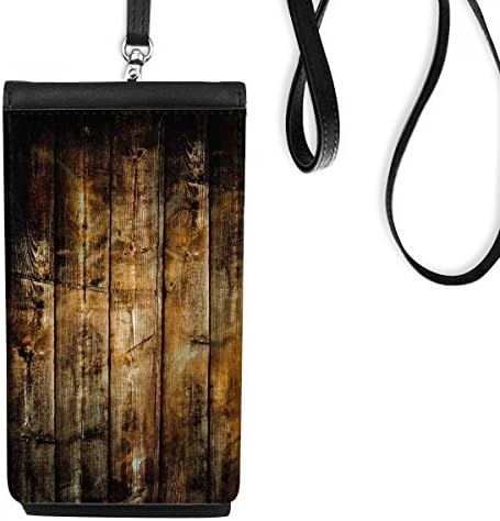 Bolsa de telefonia retro de madeira preta bronzeada