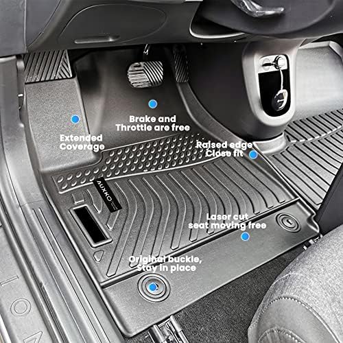 Auxko All Weather Floor Compatível com Hyundai ioniq 5 2022 2023 Limitada apenas [com console deslizante] Liners de