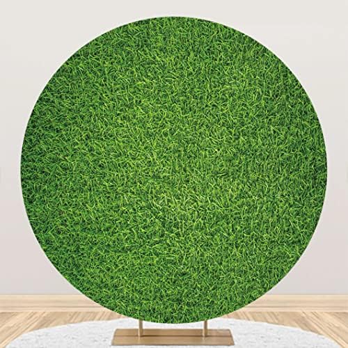 Yeele 7x7ft grama verde tampa redonda de cenário de pano de fundo natural da primavera de grama de grama de fundo de fotografia