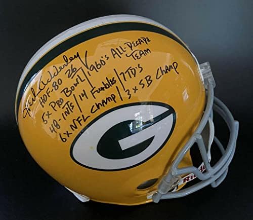 Herb Adderley assinou Green Bay Packers f/s Capace