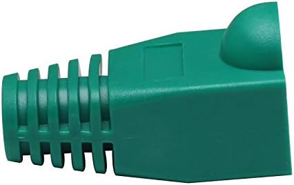 RURILIDADE 100pcs Green Cat5e Cat6 RJ45 Ethernet Rede Cabo Botas de alívio do cabo Conector Tampa do plugue