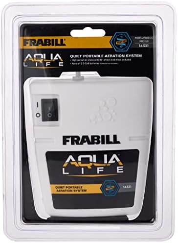 Aerador portátil silencioso de Frabill | Aerador portátil alimentado por bateria para armazenamento de iscas vivas