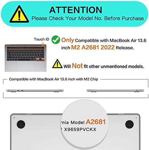 Mosis compatível com MacBook Air 13,6 polegadas Caso 2022 A2681 M2, bolsa de poliéster com bolsos verticais e direito horizontais