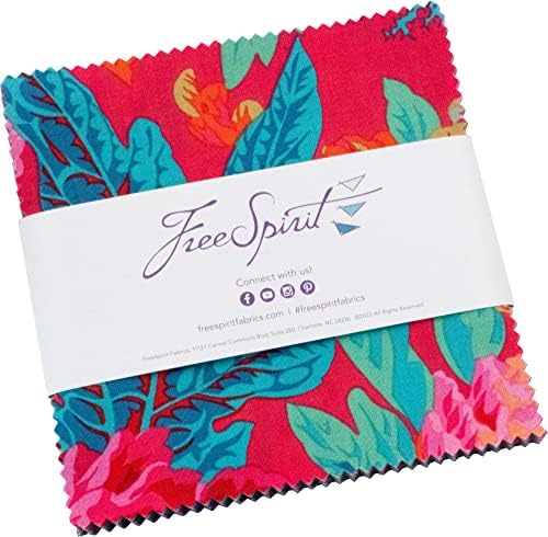 Kaffe Fassett Collective fevereiro de 2023 Pacote de charme mais escuro 42 quadrados de 5 polegadas Spirit Free