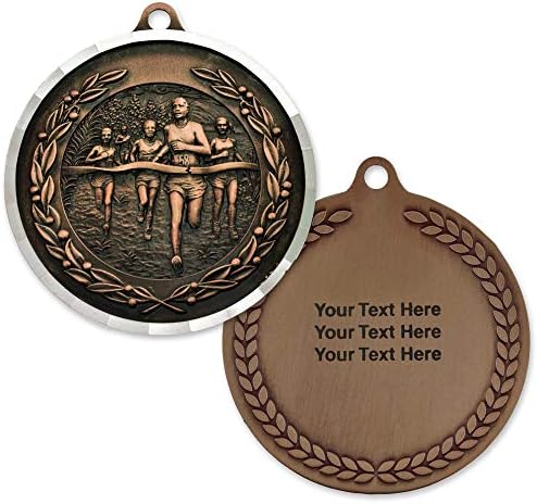 Medalha esportiva de cross country de diamante de diamante de diamante de diamante de cross country gravável pinmart